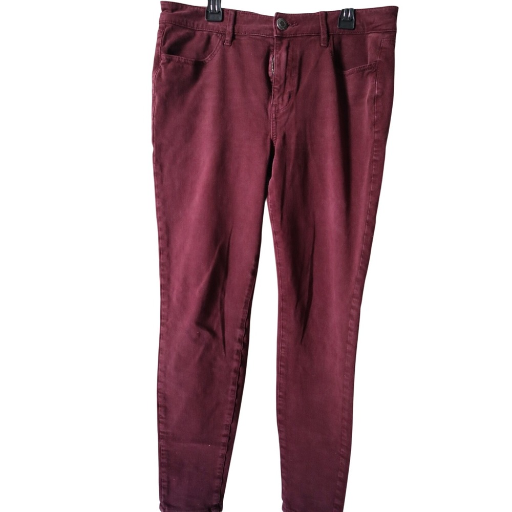 American Eagle Outfitters Super Stretch Hi Rise Jegging Pants 10 Long Maroon‎
